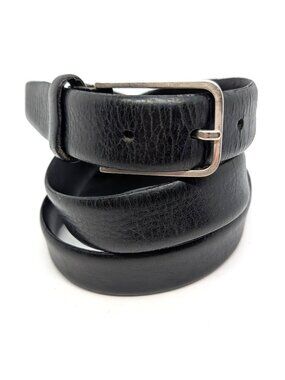 Vintage Valentino Belt Mens Size 34 Black Leather Made in Italy Designer READ